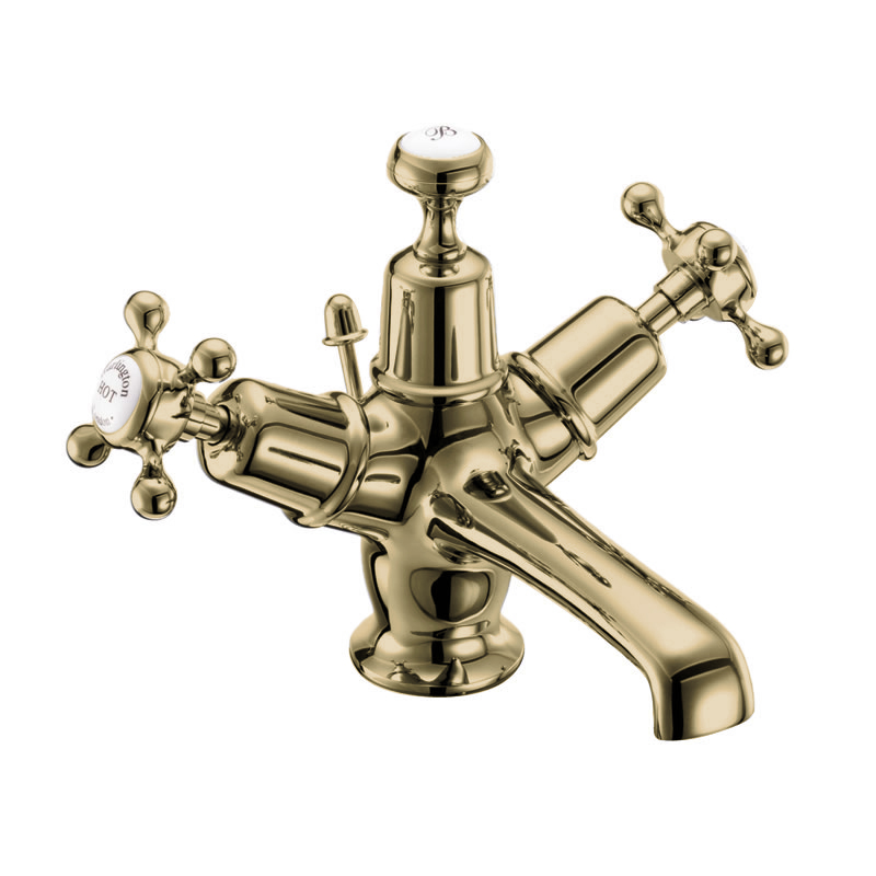 Claremont basin mixer with pop-up waste